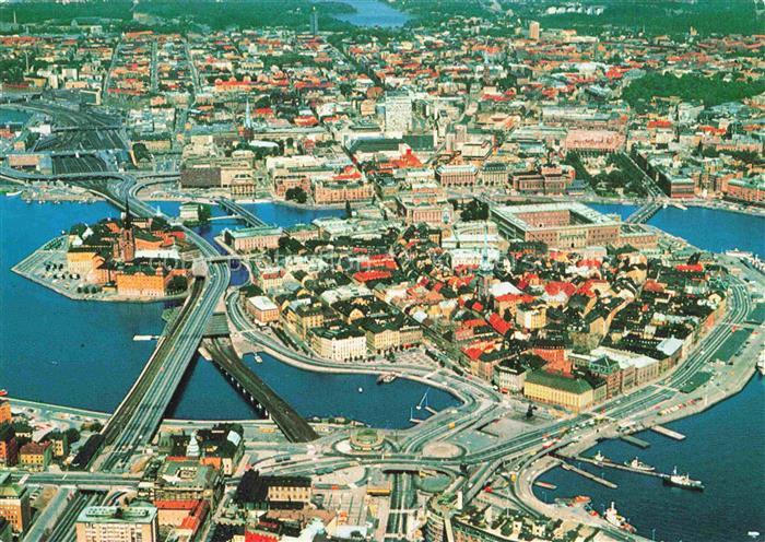STOCKHOLM  Sweden Flugaufnahme von Sued nach Nord