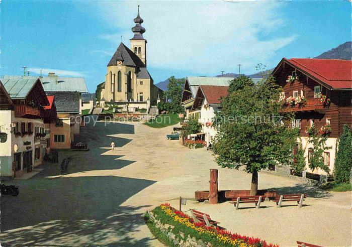 St Veit Schwarzach Pongau Salzburg AT Ortszentrum mit Blick zur Kirche