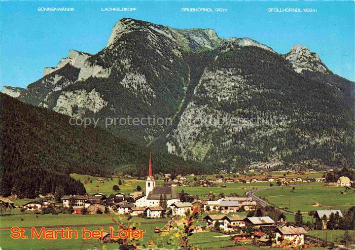 St Martin Lofer AT Panorama Sommerfrische Wildmoossiedlung Blick gegen Lofer Lof