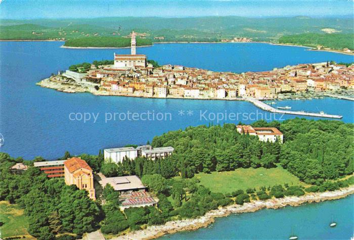 Rovinj Rovigno Istrien Croatia Kuestenpanorama Halbinsel