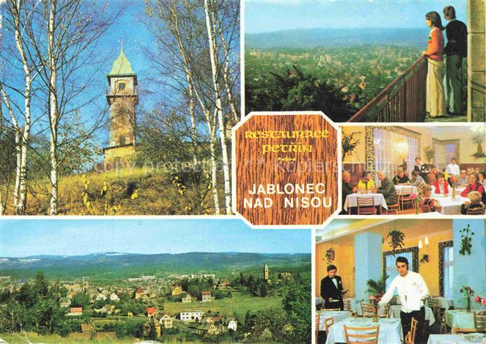 JABLONEC  NAD NISOU Gablonz Neisse CZ Restaurace Petrin Panorama