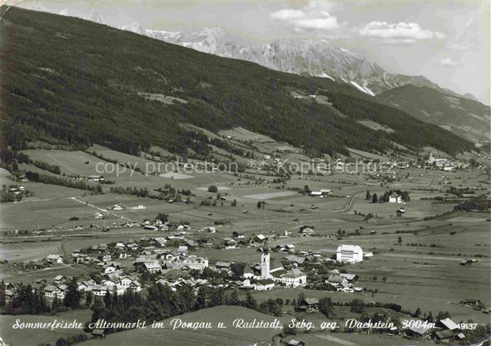 Altenmarkt Pongau Panorama Sommerfrische Blick gegen Dachsteingebirge