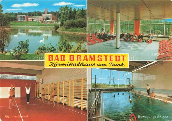 Bad Bramstedt Schleswig-Holstein Kurmittelhaus am Teich Liegehalle Gymnastiksaal
