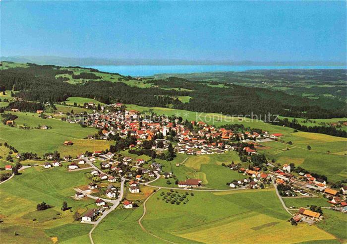 Scheidegg Allgaeu Bayern Panorama Kneippkurort Blick zum Bodensee
