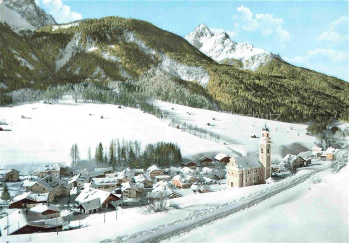 Sesto  Sexten Pustertal Suedtirol IT Winterpanorama