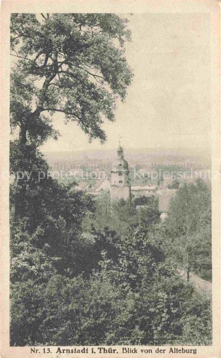 Arnstadt Ilm Thueringen Blick von der Alteburg