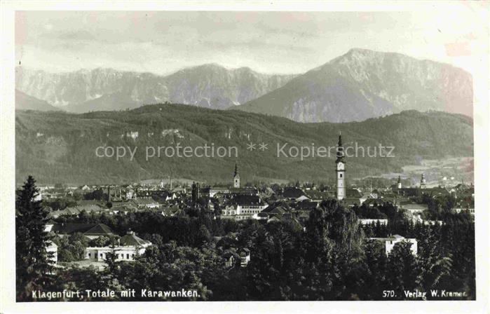 KLAGENFURT Woerthersee Kaernten AT Panorama mit Karawanken