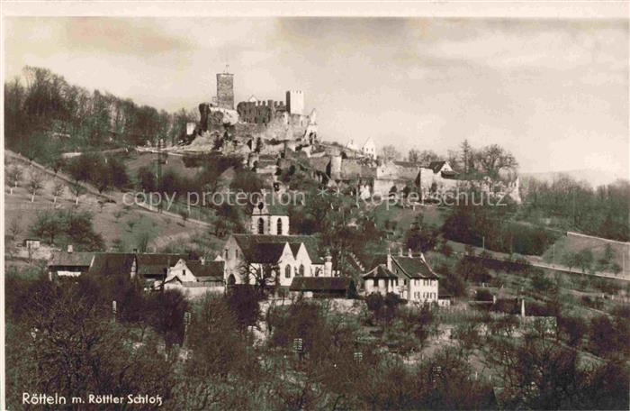 Roetteln Roettelweiler Loerrach BW mit Roetteler Schloss
