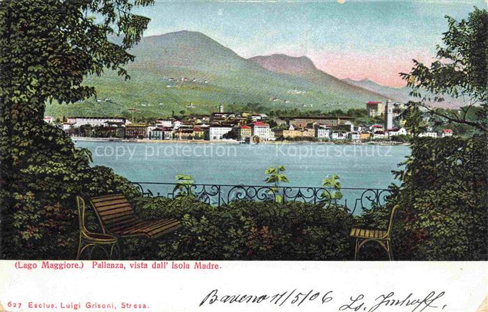 Pallanza Lago Maggiore Piemonte IT vista dall Isola Madre