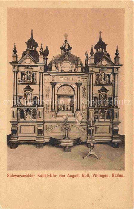 VILLINGEN -SCHWENNINGEN BW Schwarzwaelder Kunst Uhr von August Noll