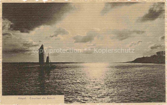 Heyst-aan Zee Heyst-sur-Mer Knokke-Heist Belgie Coucher de Soleil