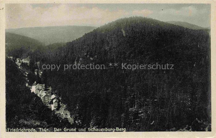 Friedrichroda Thueringen Der Grund und Schauenburg Berg