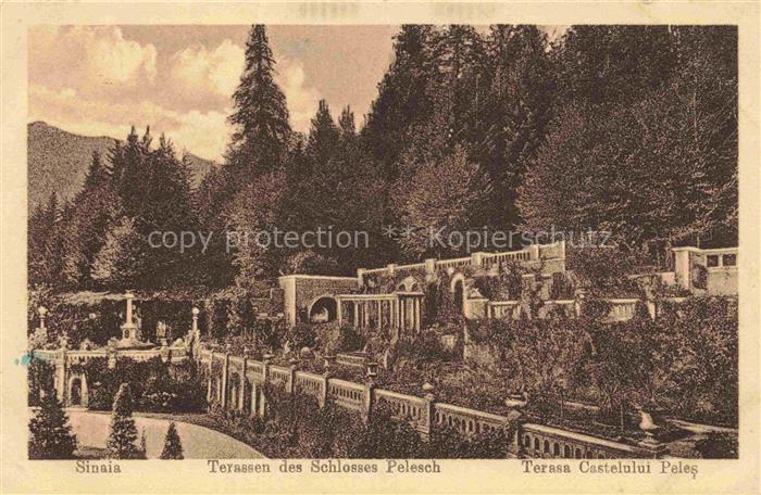 Sinaia RO Terrassen des Schlosses Pelesch