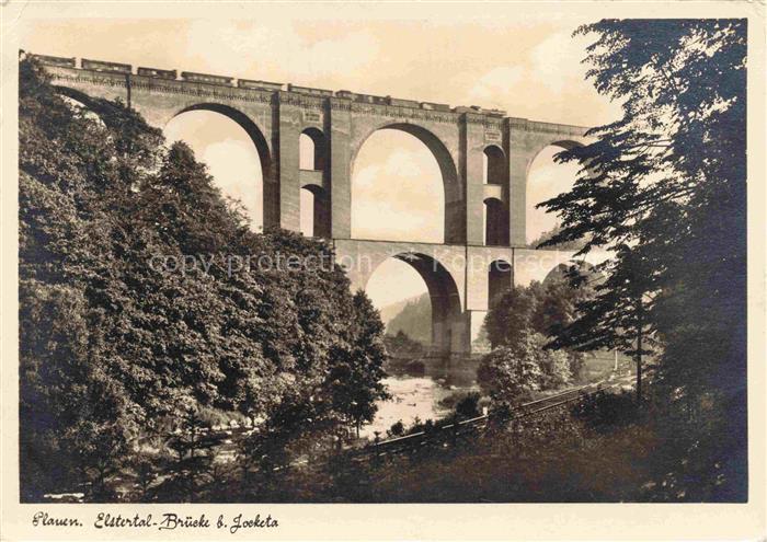 PLAUEN  Vogtland Elstertal Bruecke bei Jocketa