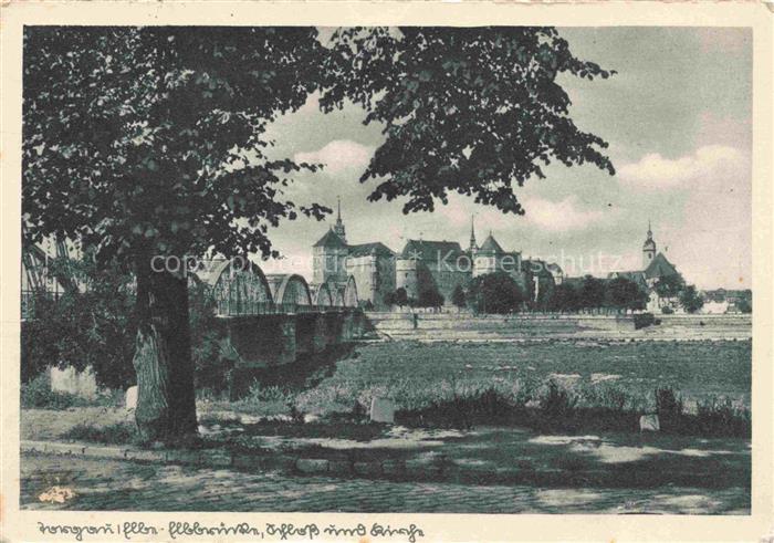 Torgau Elbbruecken Schloss und Kirche