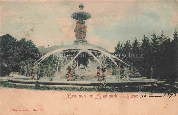 GRAZ  Steiermark AT Brunnen im Stadtpark
