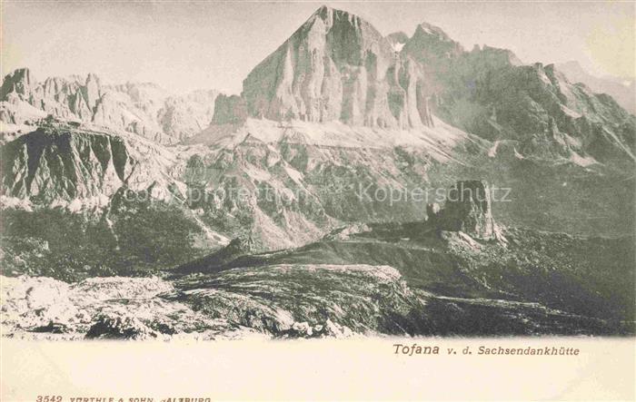 Tofana di Rozes Cortina-d Ampezzo IT Blick von der Sachsendankhuette