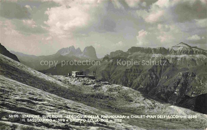 Marmolada 3340m Trentino IT Chalet Pian dei Fiaccon Gruppo Sella Boe