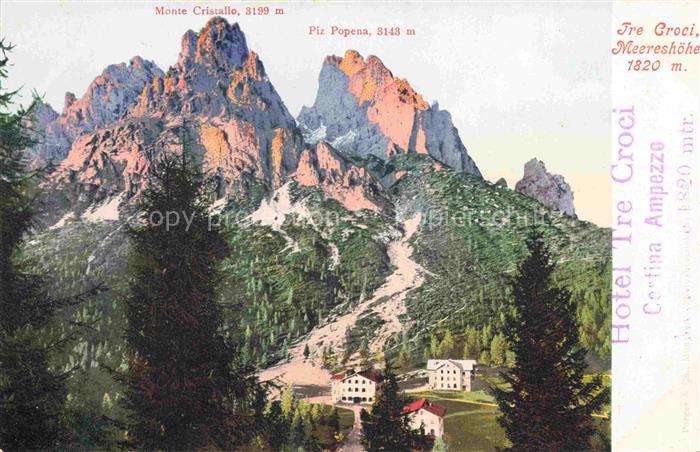 Tre Croci 1808m Cortina d Ampezzo Veneto IT Monte Cristallo Piz Popena Hotel Tre