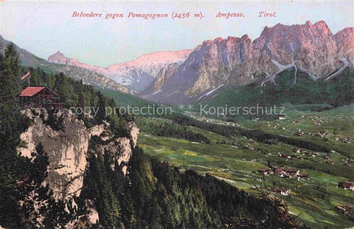 Ampezzo Cortina d Ampezzo Suedtirol IT Belvedere mit Pomagognon
