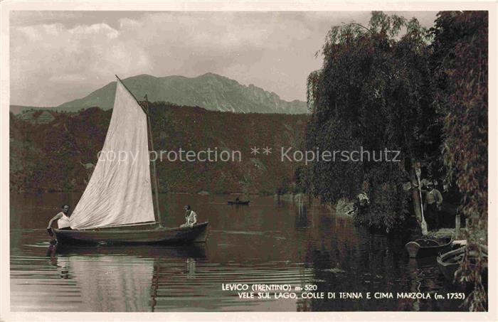 Levico Bagni Terme Trentino IT Vele sul Lago colle di Tenna e Cima Marzola