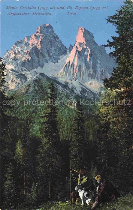 Monte Cristallo 3199m Valle d Ampezzo Veneto IT mit Piz Popena und Ampezzaner Do