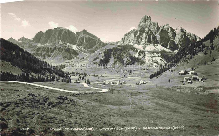 Corvara 1558m Pustertal Suedtirol IT Campatsch e Sassongher