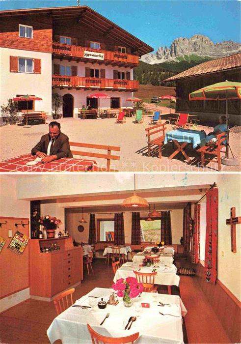 St Zyprian San Cipriano 1085m Dolomiti IT Zyprianer Hof Gastraum