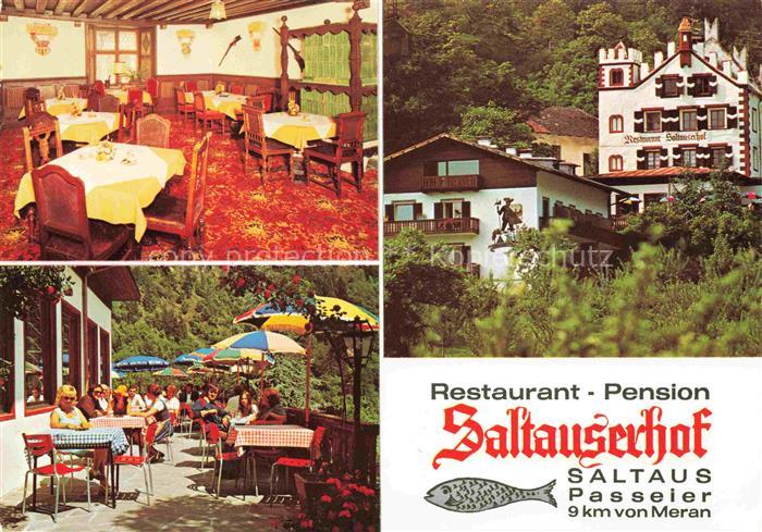 Saltaus MERANO Suedtirol IT Restaurant Pension Saltauserhof Terrasse