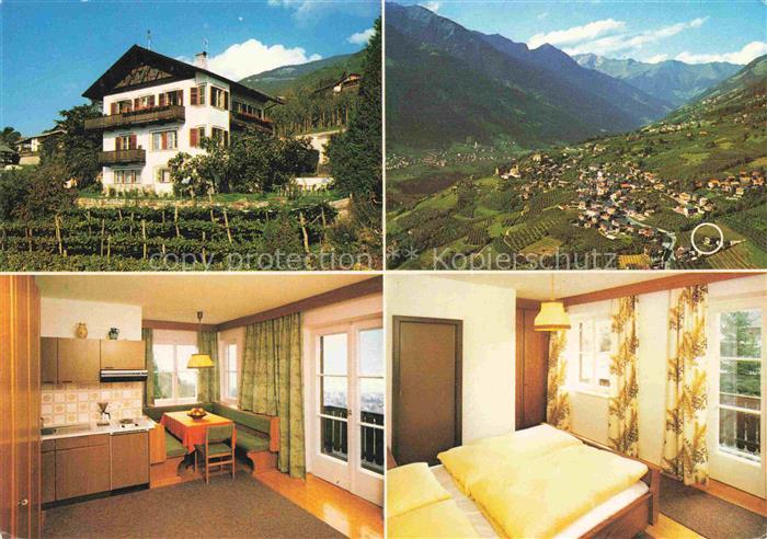 Schenna Meran Trentino IT Ferienwohnungen Haus Rainegg Gastraeume Zimmer Panoram