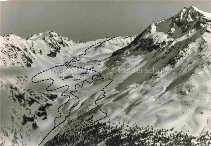 Ortlergruppe Trentino-Suedtirol IT Abfahrt vom Angelus und Duesseldorferhuette n
