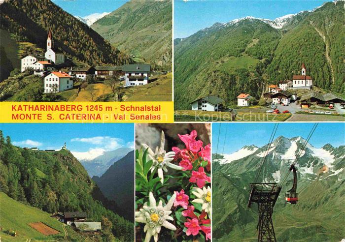 Katharinaberg 1245m Schnals Bozen Suedtirol IT Kirche Panorama Edelweiss Luftsei