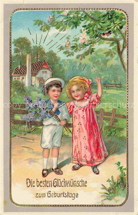 Geburtstag Birthday Anniversaire Kinder Blume