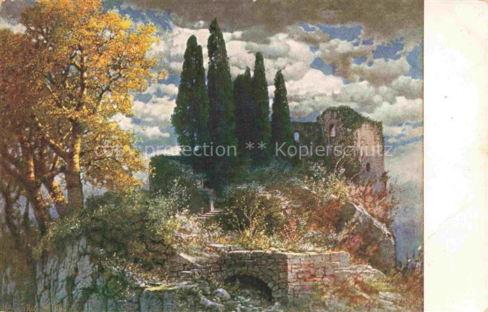 Ruedisuehli Hermann Kuenstlerkarte Burgruine