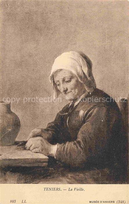 TENIERS David II (1610-1690) Kuenstlerkarte La Vielle