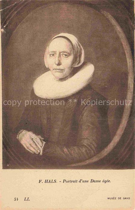 HALS Frans (1580-1666) Kuenstlerkarte Portrait Dame agee