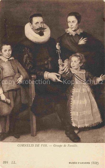 VOS Cornelis de Kuenstlerkarte Groupe de Famille