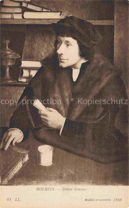 HOLBEIN Didier Erasme Kuenstlerkarte Didier Erasme