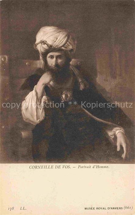 VOS Corneille de Kuenstlerkarte Portrait Homme