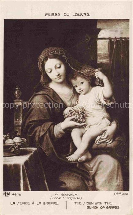 MIGNARD Pierre (1612-1695) Kuenstlerkarte La Vierge La Grappe ILM Nr. 4872