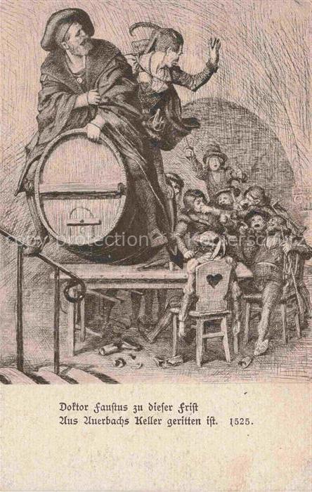 GOETHE Johann Wolfgang von (1749-1832) Dichter Auerbachs Keller Leipzig