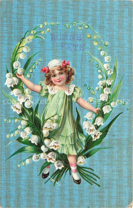 Maigloeckchen Lily of the Valley Muguet Mughetto-- Kind Maedchen