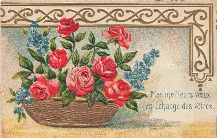 Rosen Roses Rosas-- Rot Koerbchen