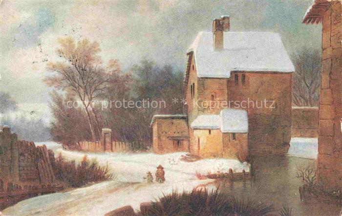 TOEPFFER Adam W. Kuenstlerkarte Winterlandschaft