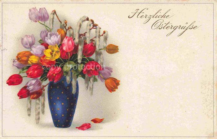 MEIssNER und BUCH Litho Verlag Nr 2340 Tulpen Ostern