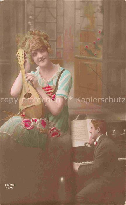 Foto FURIA Nr. 975 Frau Mandoline Klavier