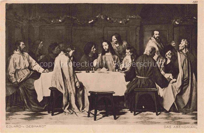 Jesus Christus Christentum Das Abendmahl Eduard v. Gebhardt
