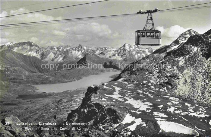Seilbahn Cable-Car Telepherique Diavolezza Bernmaseen