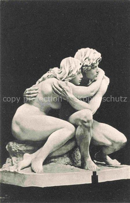 PETERSEN H. F. Gyde Skulpturen Adam og Eva