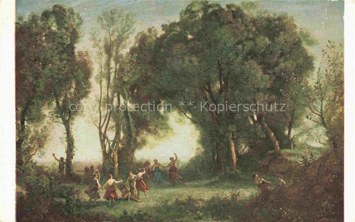 COROT Jean-Baptiste Camille (1796-1875) Kuenstlerkarte Ein Morgen